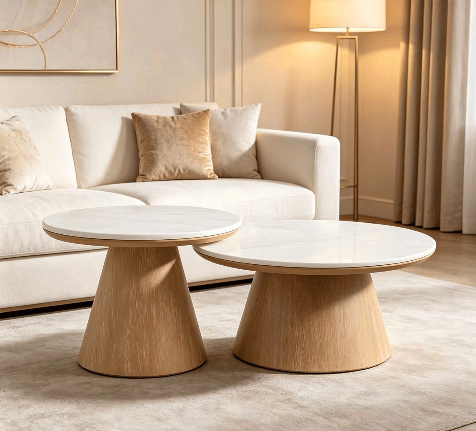 The Aura Round Marble Coffee Table